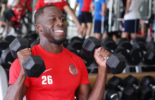 Antalyaspor oyuncuları fitnees salonunda ter döktü