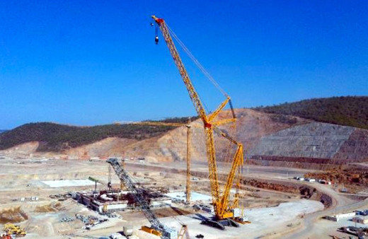 Akkuyu NGS inşaat sahasında çalışacak dev vincin kurulumu tamamlandı