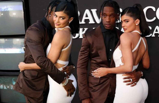 Travis Scott kırmızı halıda Kylie Jenner'ın poposunu elledi