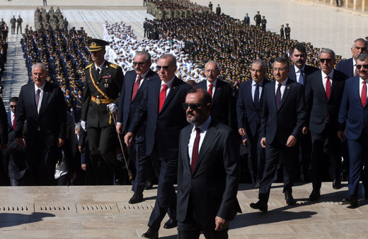 Erdoğan ve devlet erkanından Anıtkabir ziyareti! Büyük zaferin 97. yılı