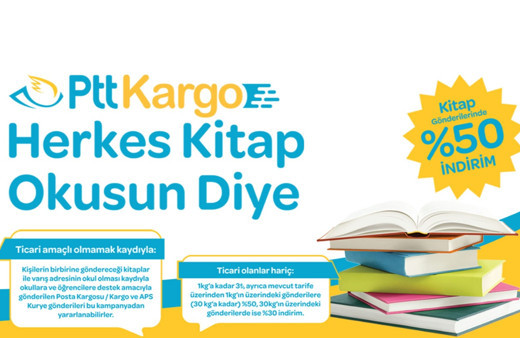 PTT AŞ Kitap Taşıma Kampanyası​ ile %50'ye varan indirim