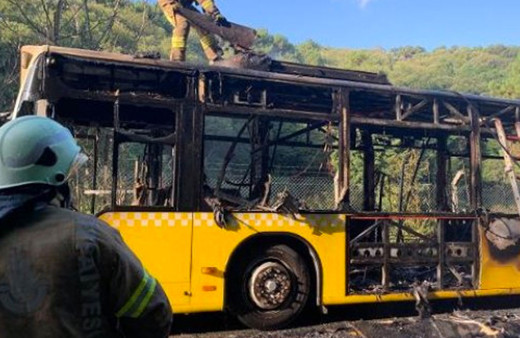 Korku dolu anlar! Beykoz'da İETT otobüsü alev topuna döndü