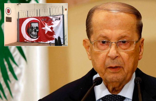 Cumhurbaşkanı küstah sözleri sonrası Lübnan'da Türk Büyükelçiliği'ne provakatif saldırı