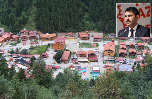 Bakan Murat Kurum Uzungöl'deki kaçak yapıları yıkacağız demişti! Harekete geçildi