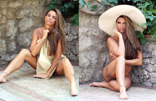 Marmaris'te tatil yapan ünlü yıldız Katie Price çırılçıplak poz verdi!
