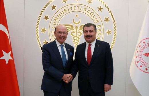 ABD Ticaret Bakanı Ross Bakan Fahrettin Koca'ya ziyaret etti