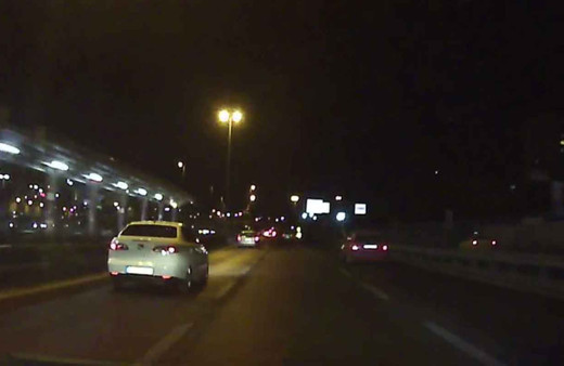 D-100'ü savaş alanına çeviren "makas" kazası kamerada