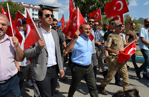 Tunceli vatandaşlar sokağa döküldü teröre lanet yürüyüşü