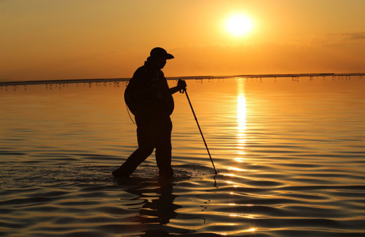 Tuz Gölü'nün gün batımındaki eşsiz güzelliği hayran bırakıyor