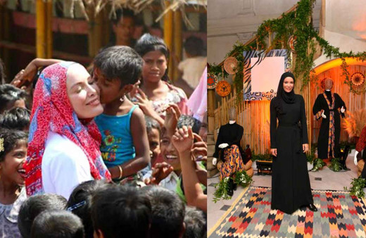 Tesettüre giren Gamze Özçelik, özel tasarımlarıyla moda dünyasına adım attı