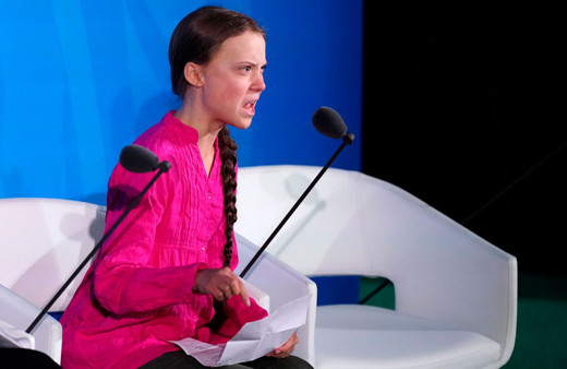 16 yaşındaki Greta Thunberg iklim ve dünya için BM'de liderlere ayar verdi
