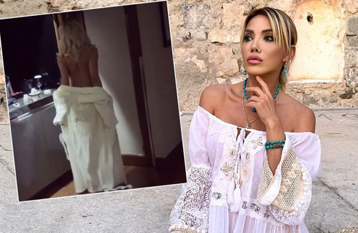 Ciciş Esra Ersoy 'Çok namusluyum' diyerek bornozunu indirip soyundu