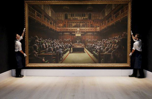 Banksy'nin tablosu rekor fiyata satıldı