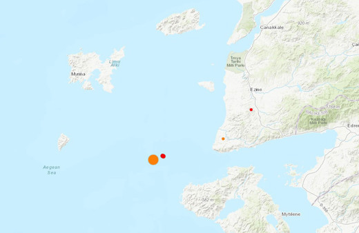 Ege Denizi'nde 4.3 büyüklüğünde deprem
