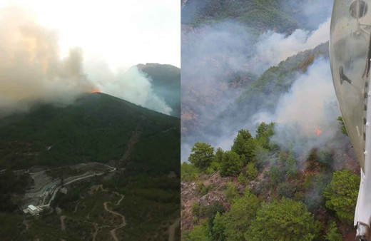 Mersin Anamur'da orman yangını
