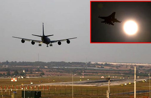 İncirlik Hava Üssü'nde savaş uçağı hareketliliği