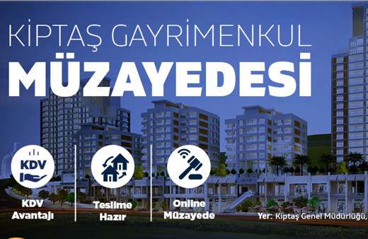 KİPTAŞ müzayedeyle lüks araçları 19 değerli arsa ve 28 dükkanı satıyor işte fiyatları