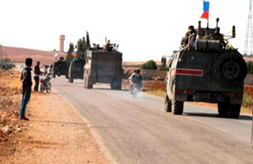 Rus polisi Kamışlı'da devriye attı