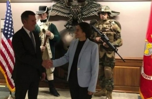 Skandal görüntü! Terör örgütü elebaşı ABD Kongresi'nde!