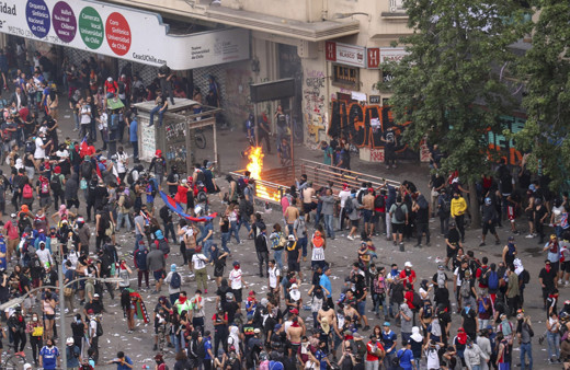 Şili tarihinin en büyük protestosu 7. gününde