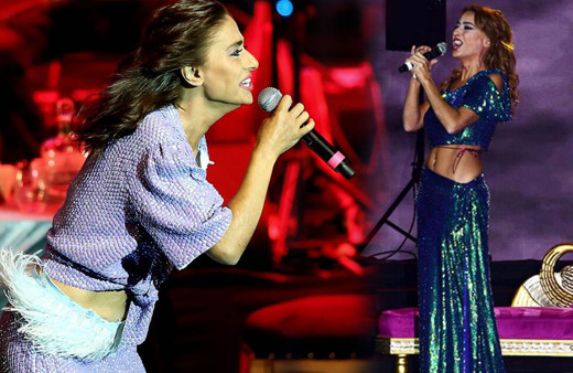 Yıldız Tilbe derin yırtmaçlı elbisesiyle dans şovu yaptı! Kıyafetin azizliğine uğradı