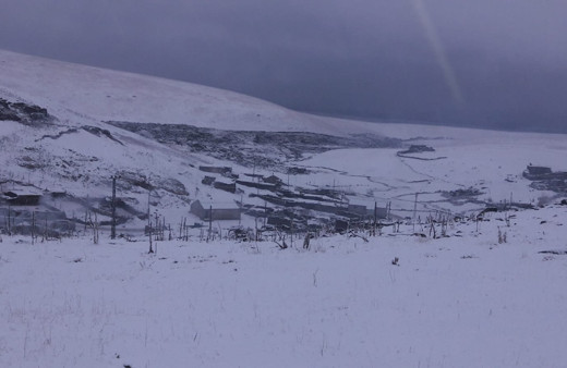 Ağrı Diyadin'in yüksek kesimleri beyaza büründü