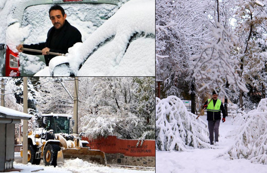 Erzurumlular güne kar sürprizi ile uyandı her taraf beyaza büründü