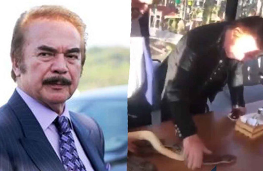 Orhan Gencebay yılanı korkmadan sevdi!