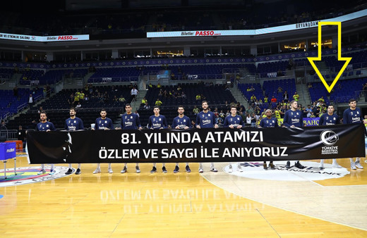 Atatürk pankartına dokunmayan Fenerbahçeli Kostas Sloukas tepki çekti