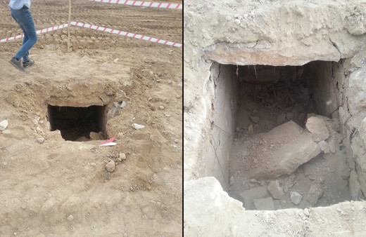 Batman'da üniversite kampüsünde mezar odası ve 4 iskelet bulundu