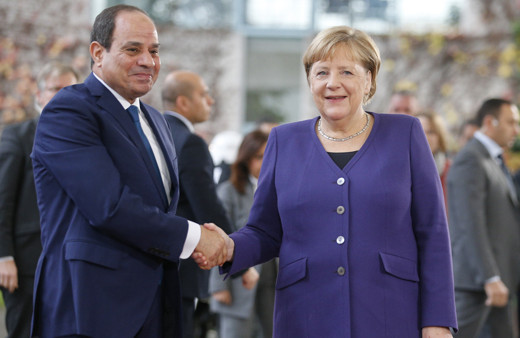 Almanya Başbakanı Angela Merkel Cumhurbaşkanı Abdulfettah es-Sisi'yi kabul etti