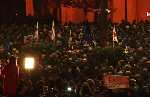 Gürcistan'da seçim protestosu devam ediyor