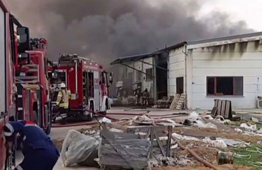 İstanbul Çatalca'da fabrika yangını