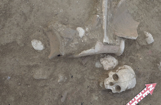 Çorum'da 3500 yıllık insan kafatası ve uyluk kemiği bulundu