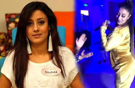 +18 videoları olay olmuştu Solmaz Çiros düğüne şarkıcı olarak gitti kalça dansı yaptı