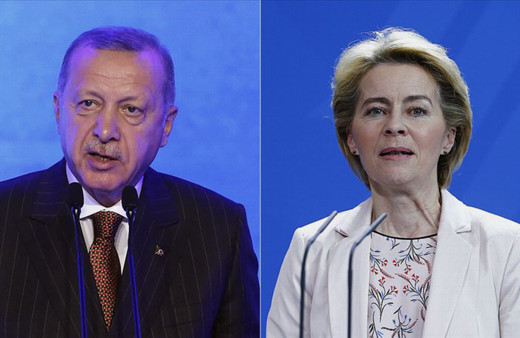 Cumhurbaşkanı Erdoğan ile AB Komisyonu Başkanı ile görüştü