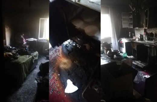 Bursa'da bir kadın 'Şeytanı yakıyorum' diyerek evini yaktı