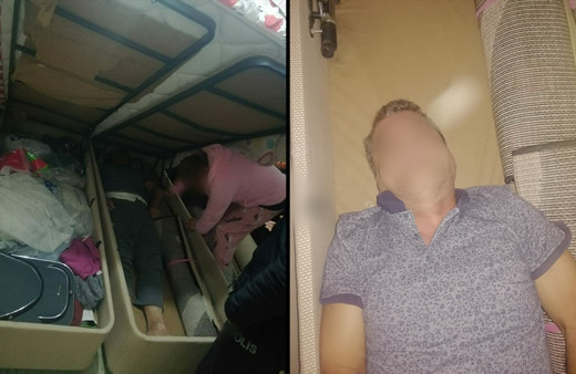 Samsun'da 7 ayrı suçtan aranan şahıs bazanın içinde yakalandı