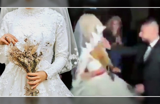 Damat geline tokat attı davetliler alkışladı görüntüler tepki aldı