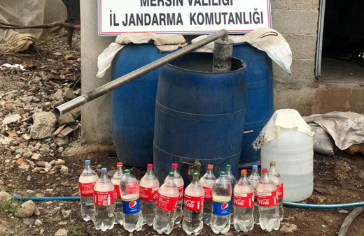 Yılbaşı öncesi piyasaya sürülecek 455 litre sahte içki ele geçirildi