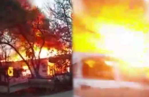 Pendik'te alev alev yanan evde patlama oldu! O anlar kamerada