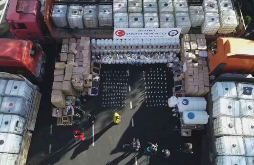 İstanbul'da dev operasyon: 250 ton sahte içki ele geçirildi