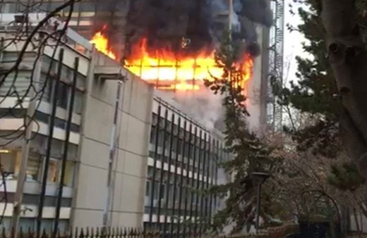 DSİ Genel Müdürlüğü binasında büyük çaplı yangın çıktı