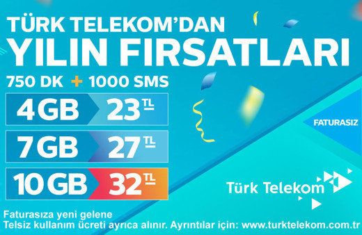 Siz de Türk Telekom’a gelin yılın fırsatını kaçırmayın!