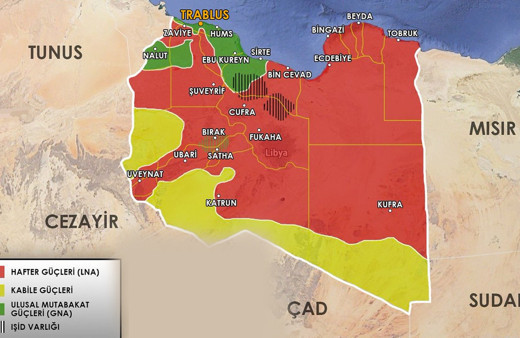 Libya nerede Libya haritasına bakın Hafter buraları almış