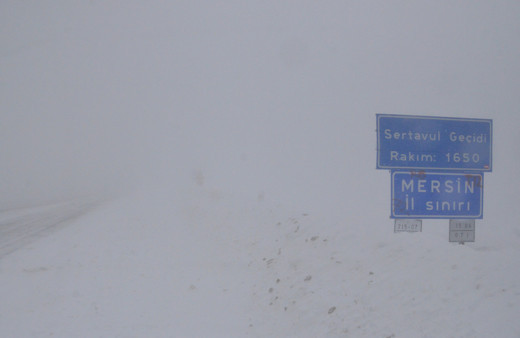 Mersin - Karaman yol durumu! Sertavul geçidi kar altında