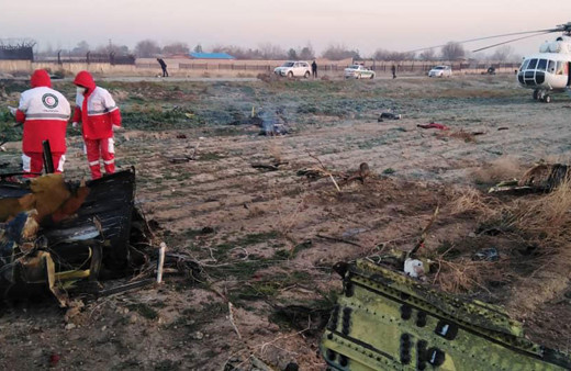 İran'da Ukrayna Havayollarına ait yolcu uçağı düştü! Gündüz görüntüleri