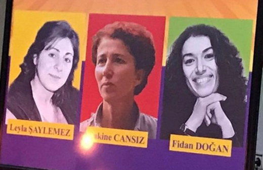 HDP'li vekiller Paris'te öldürülen 3 PKK'lı kadın için düzenlenen anma töreninde