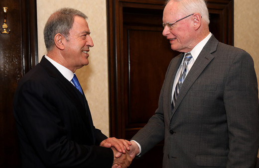 Hulusi Akar ABD Suriye Özel Temsilcisi Jeffrey'i kabul etti