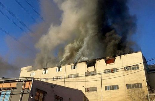 Başakşehir'de tekstil atölyesinde korkutan yangın